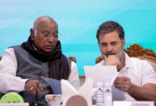 Mallikarjun Kharge and Rahul Gandhi